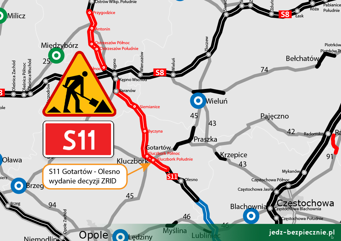 Wydanie ZRID S11 Gotartów - Olesno, woj. opolskie | Jedź Bezpiecznie
